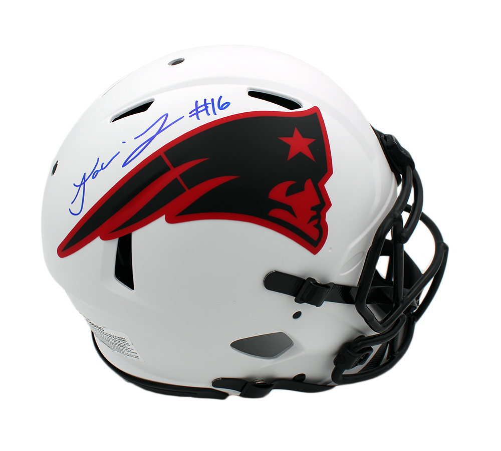 20072 Jakobi Meyers Signed England Patriots Speed Authentic Lunar NFL Helmet