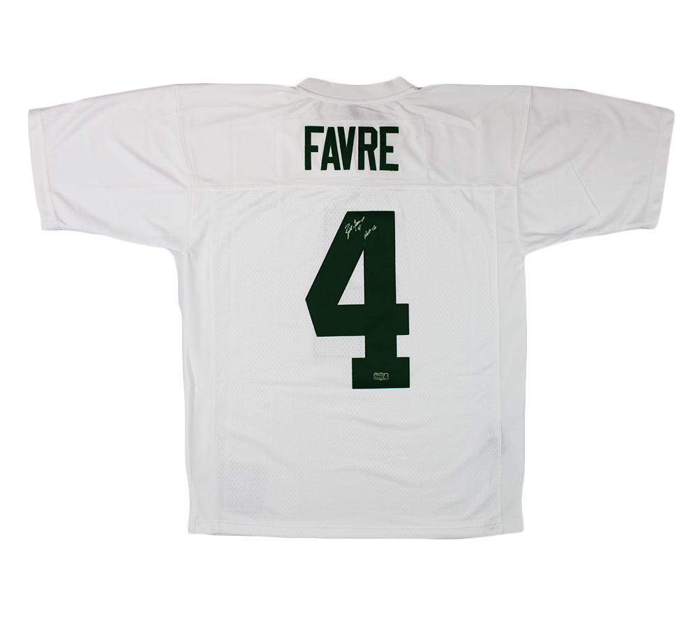 20583 Brett Favre Signed Green Bay Packers Mitchell & Ness Jersey, White