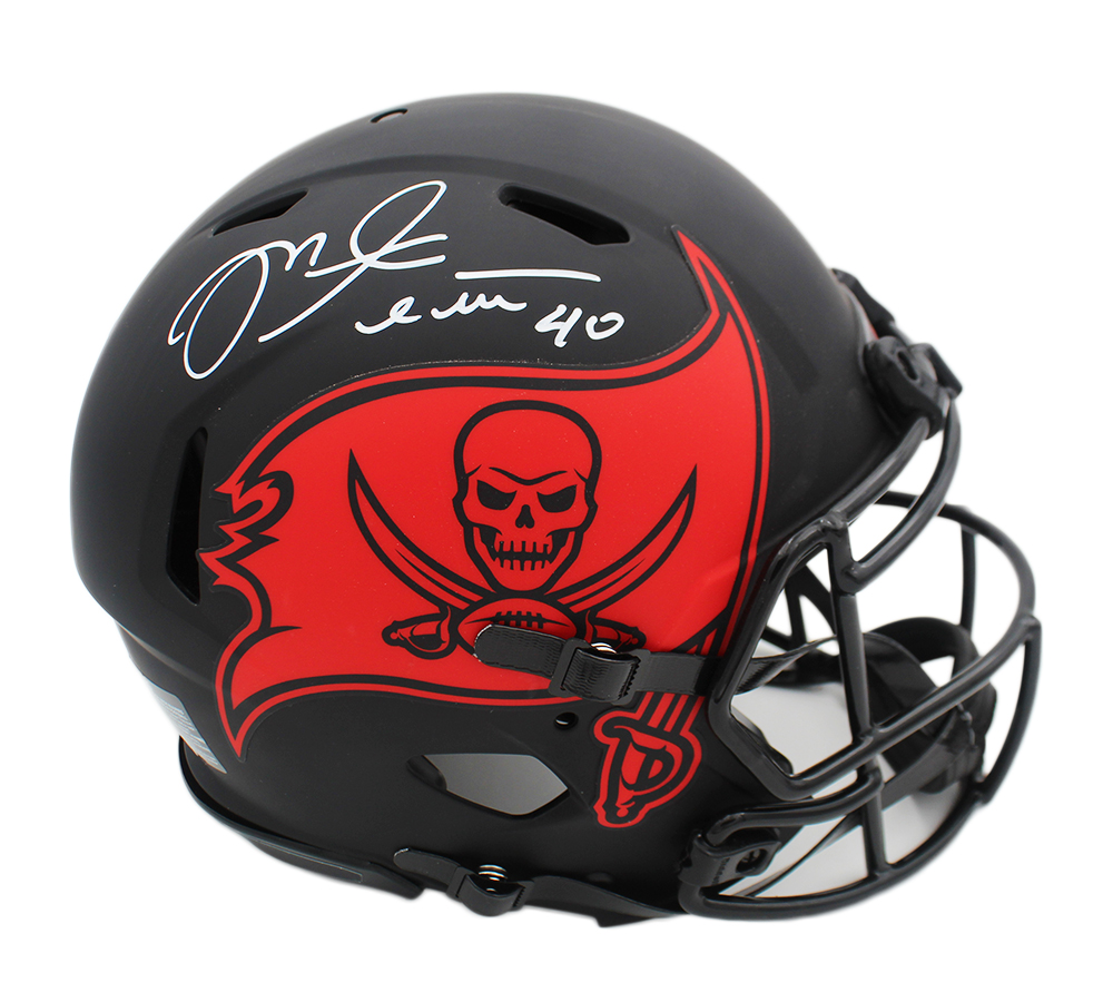 16912 Mike Alstott Signed Tampa Bay Buccaneers Speed Authentic Eclipse NFL Helmet