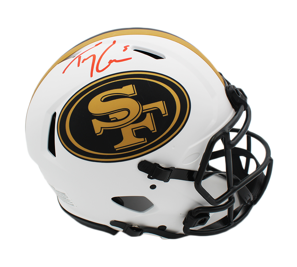 19293 Trey Lance Signed San Francisco 49ers Speed Authentic Lunar NFL Helmet