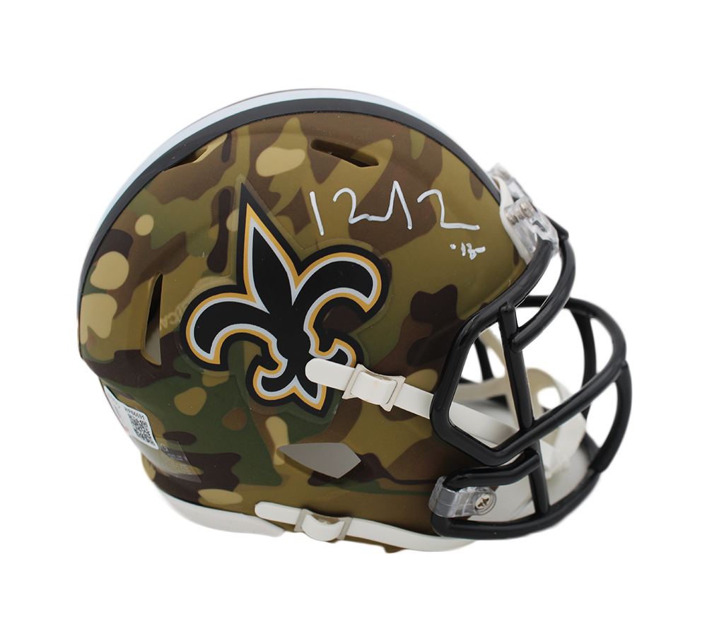 19329 Mike Thomas Signed Orleans Saints Speed NFL Mini Helmet, Camo