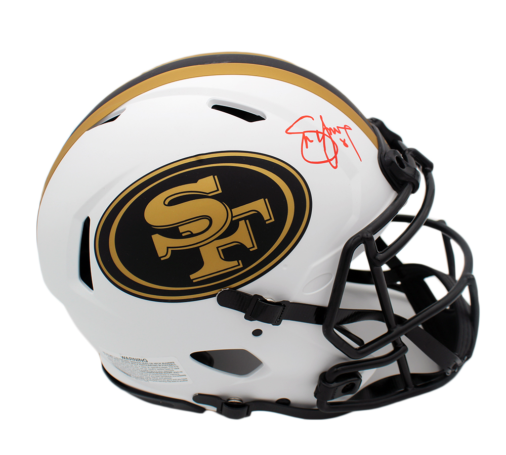 19952 Steve Young Signed San Francisco 49ers Speed Authentic Lunar NFL Helmet
