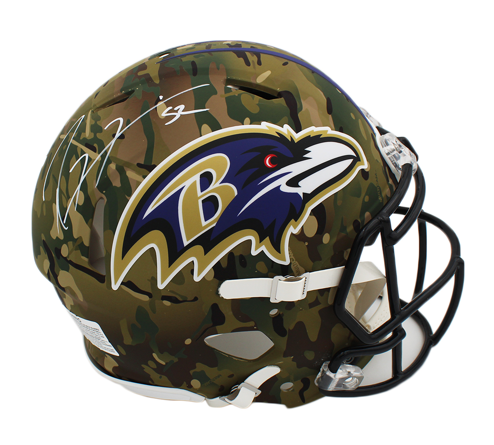 20540 Ray Lewis Signed Baltimore Ravens Speed Authentic NFL Helmet, Camo