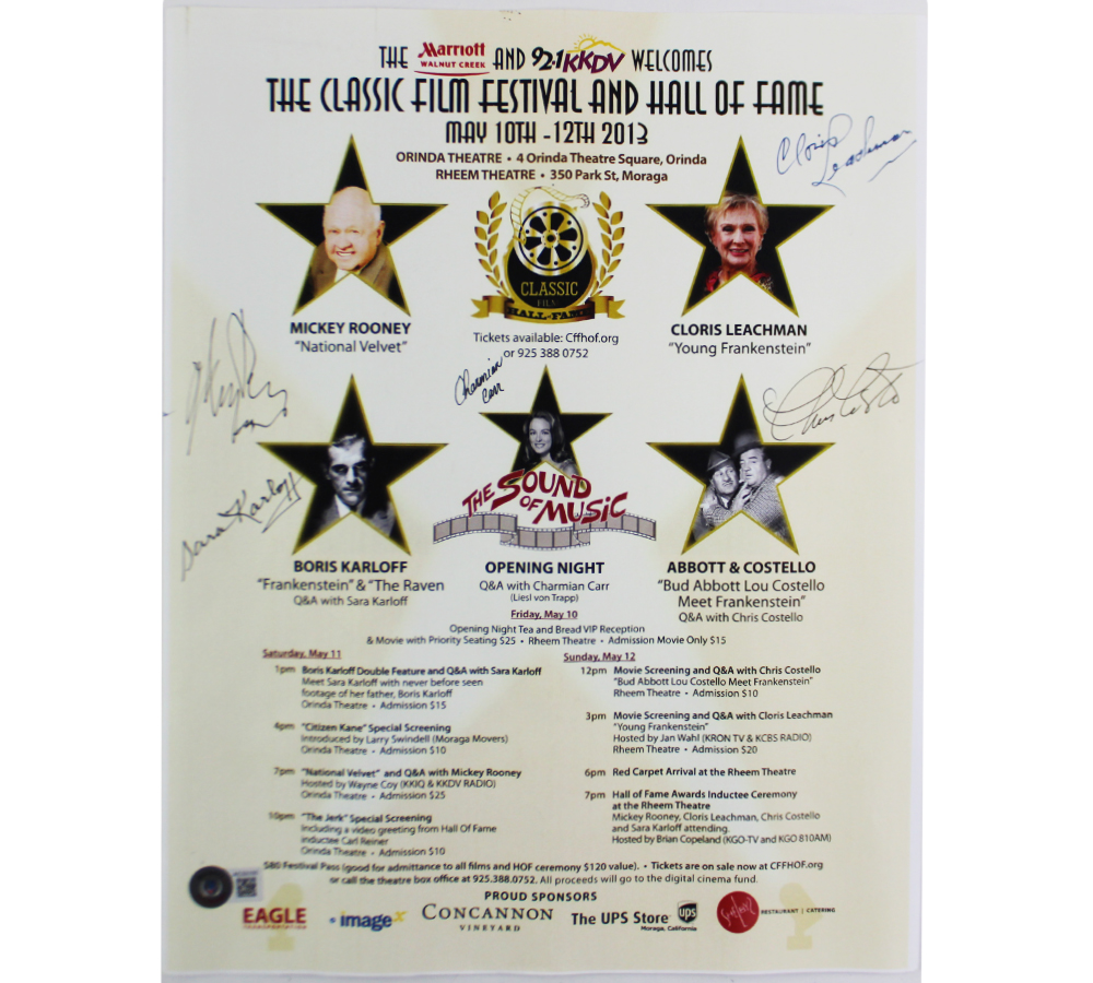 Picture of Radtke Sports 23121 11 x 17 in. Multi Signed Unframed 2013 Classic Film Festival Poster
