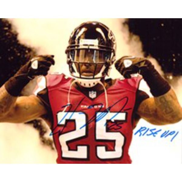 8880 8 x 10 in. William Moore Signed & Autographed Atlanta Falcons Rise Up -  Radtke Sports