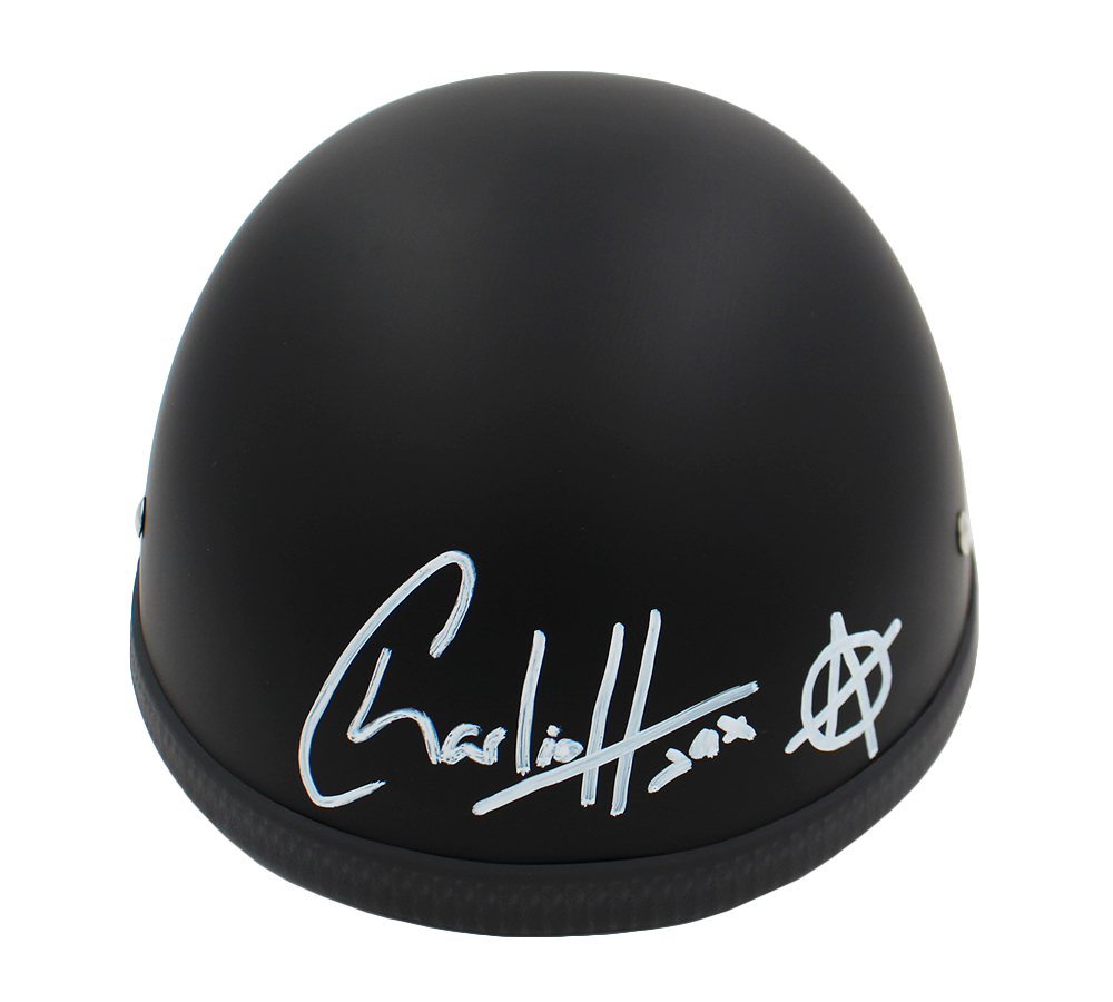 Picture of Radtke Sports 23887 Charlie Hunnam Signed Sons of Anarchy Daytona Biker Helmet&#44; Black Matte