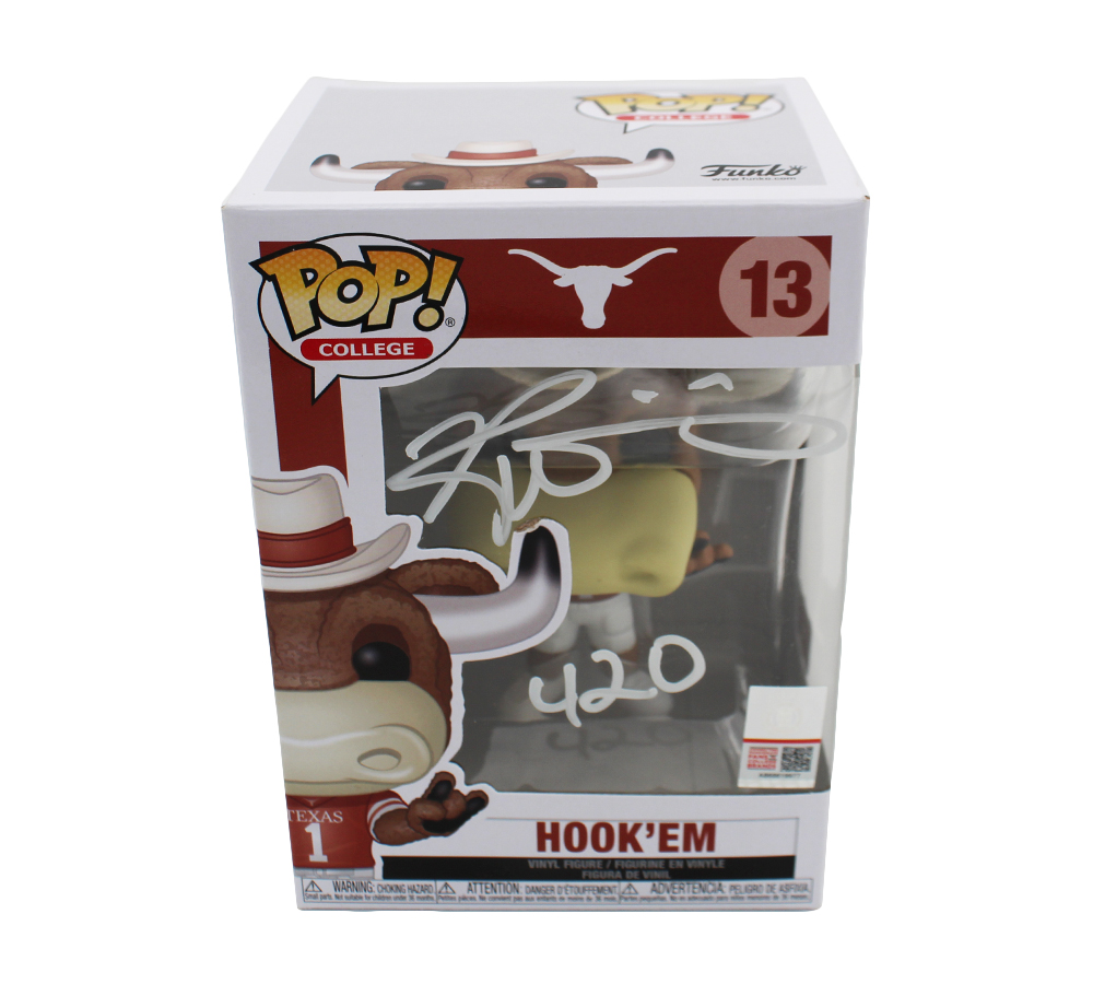 Picture of Radtke Sports 23950 Ricky Williams Signed Texas Longhorns Model No.13 Funko Pop with 4.20 Inscription Figurine