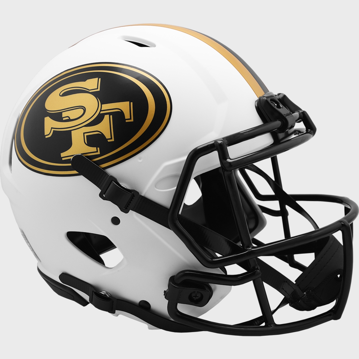 49ers-lun-auth San Francisco 49ers Unsigned Lunar Eclipse Authentic Full Size Riddell Helmet