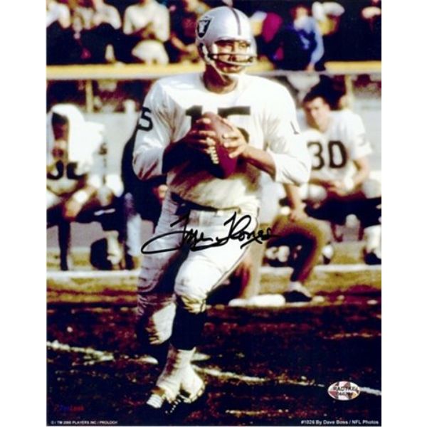 8610 8 x 10 in. Tom Flores Autographed & Signed Oakland Raiders NFL Photo Passing -  Radtke Sports
