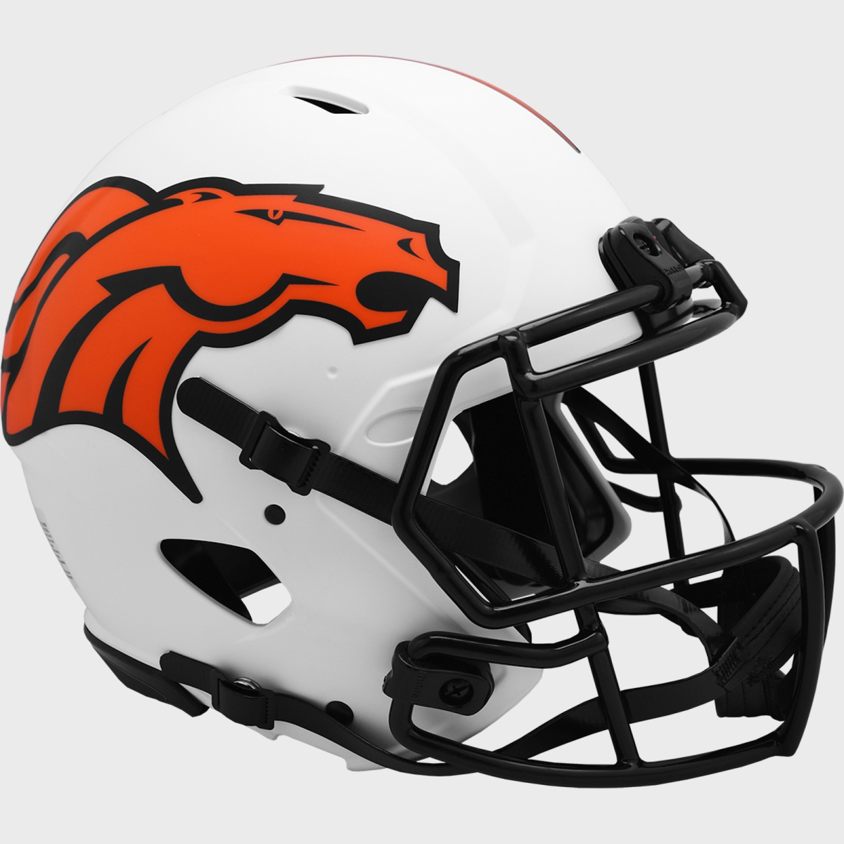 broncos-lun-auth Denver Broncos Unsigned Lunar Eclipse Authentic Full Size Riddell Helmet