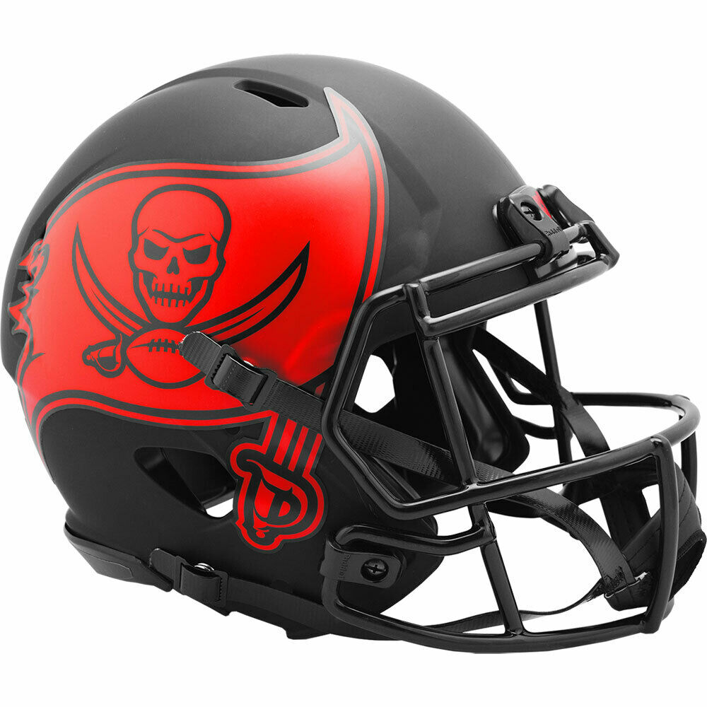 bucs-ecl-auth Tampa Bay Buccaneers Unsigned Eclipse Authentic Full Size Riddell Helmet, Black