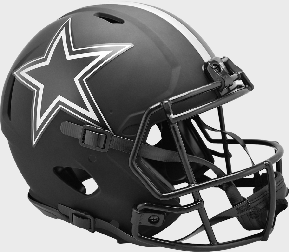 cowboys-ecl-auth Dallas Cowboys Unsigned Eclipse Authentic Full Size Riddell Helmet, Black