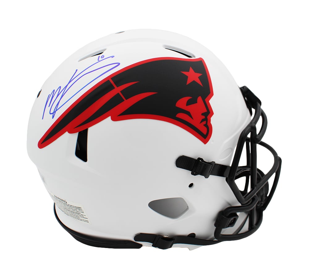 21704 Mac Jones Signed England Patriots Speed Authentic Lunar NFL Helmet