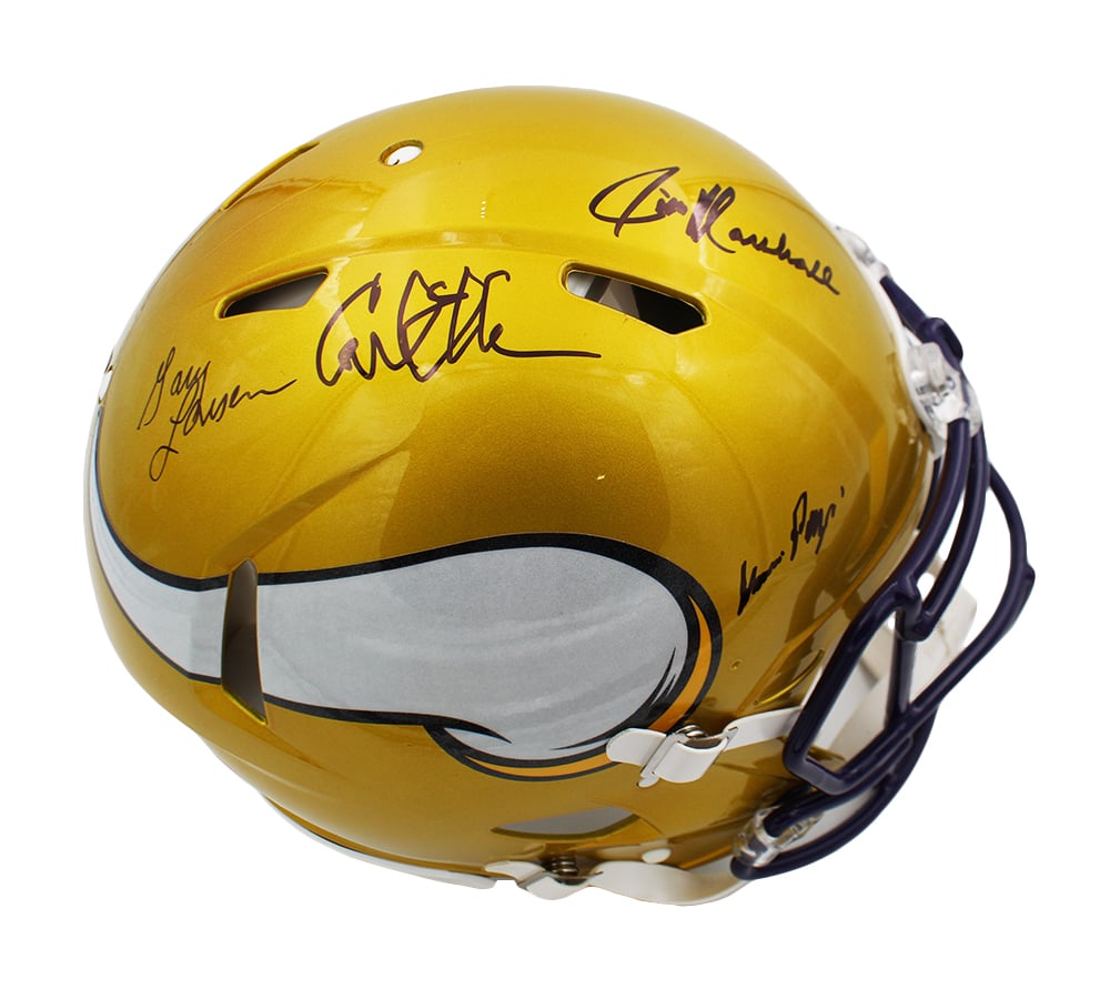 21818 Purple People Eaters Signed Minnesota Vikings Speed Authentic Flash NFL Helmet