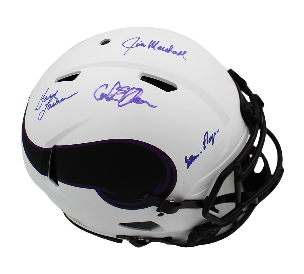 21821 Purple People Eaters Signed Minnesota Vikings Speed Authentic Lunar NFL Helmet