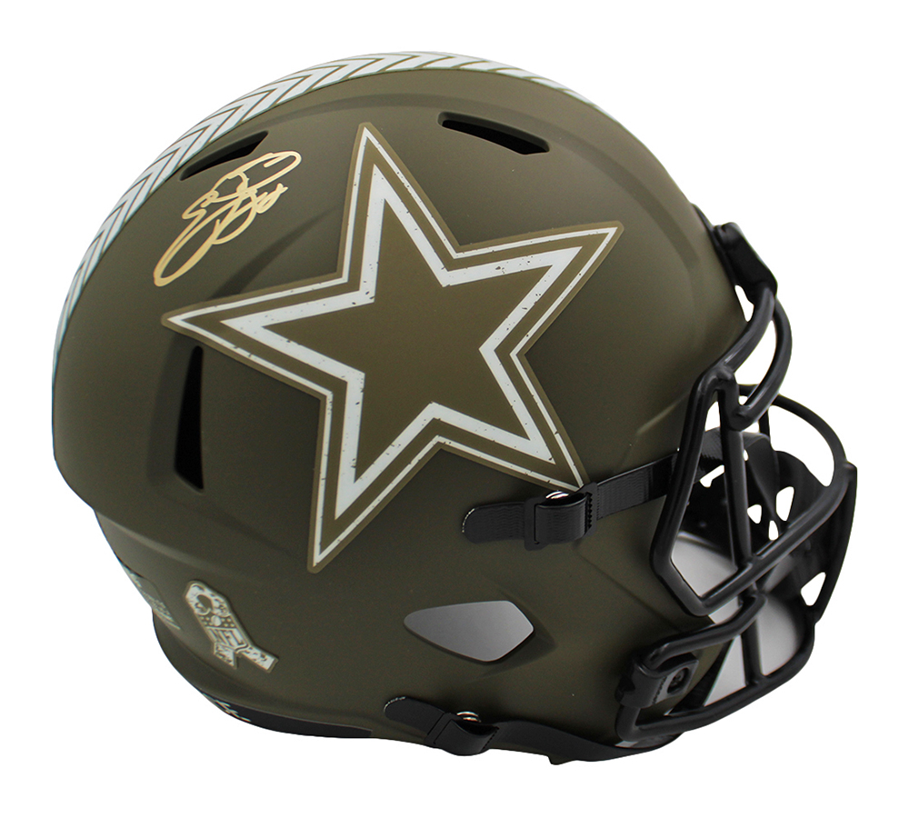 22875 Emmitt Smith Signed Dallas Cowboys Speed Full Size Salute to Service NFL Helmet -  Radtke Sports