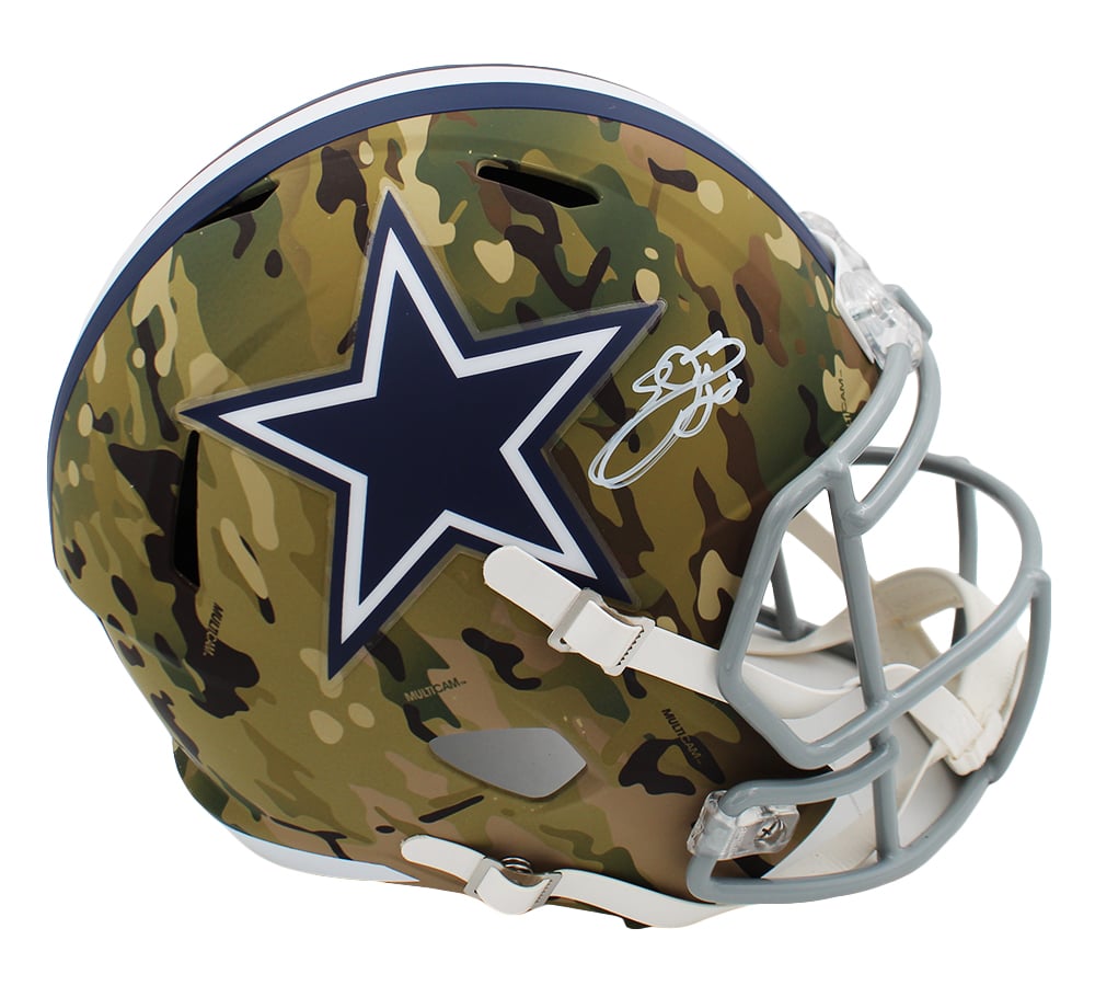 22880 Emmitt Smith Signed Dallas Cowboys Speed Full Size Camo NFL Helmet -  Radtke Sports