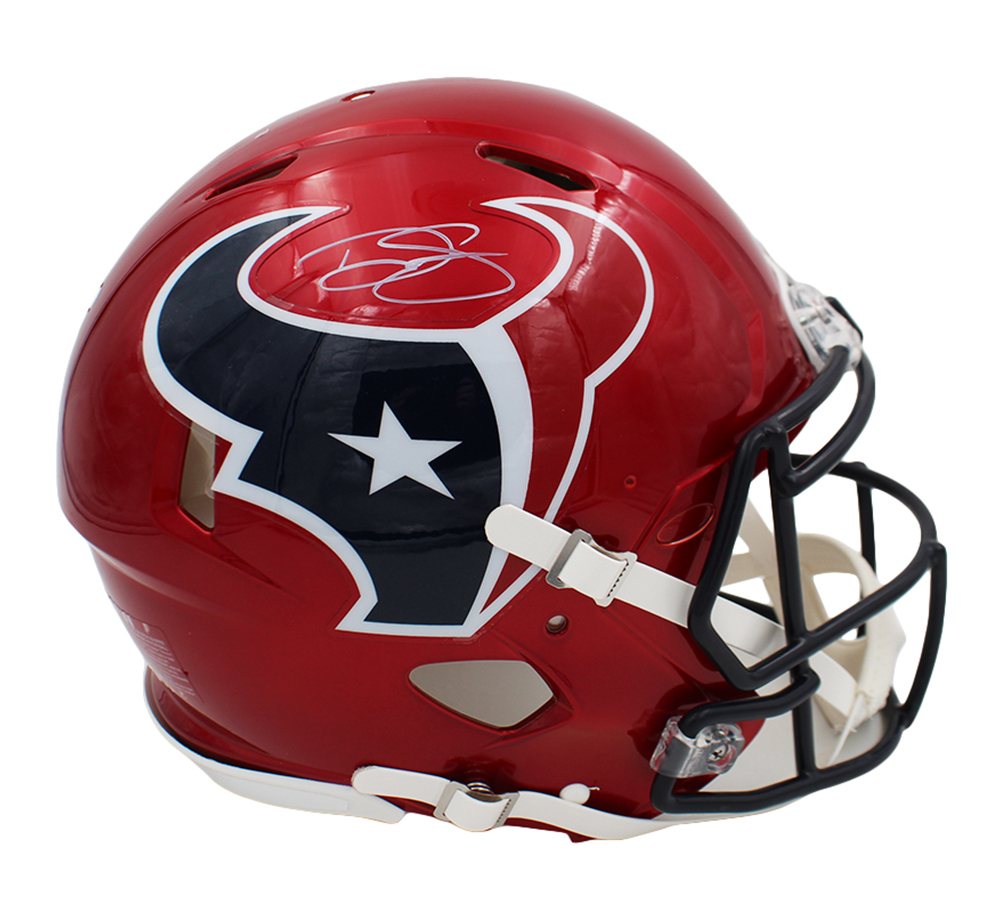 23688 Dalton Schultz Signed Houston Texans Speed Authentic Alternate NFL Helmet