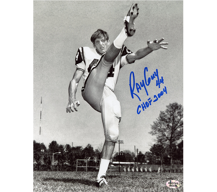 2938 8 x 10 in. Ray Guy Signed Southern Mississippi Golden Eagles Unframed Black & White NCAA Photo with CHOF 2004 Inscription -  Radtke Sports