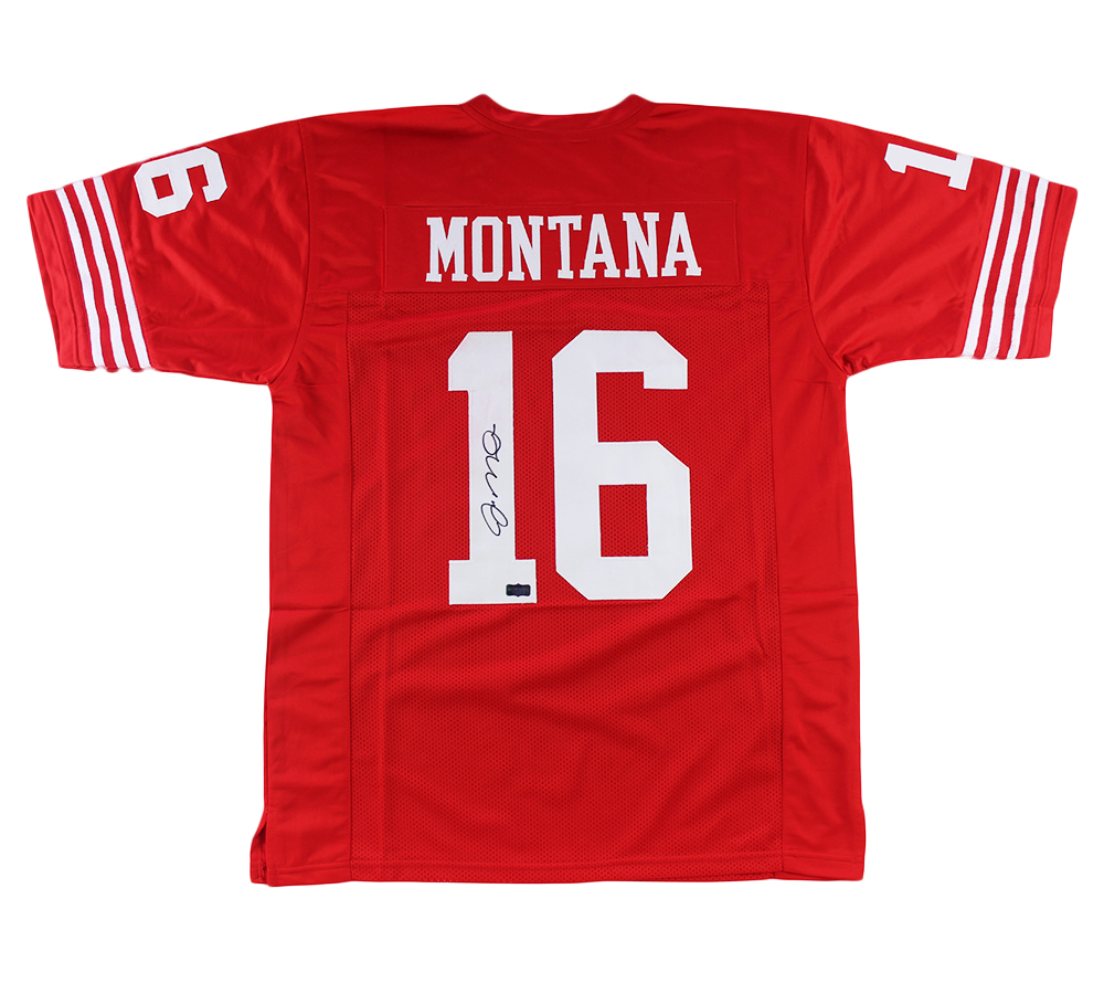 8331 Joe Montana Signed San Francisco 49ers Custom Red Jersey