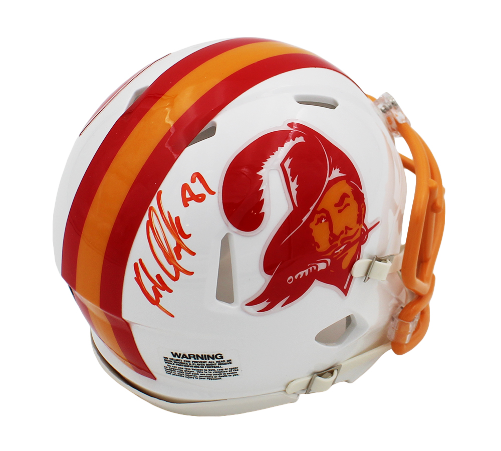 21589 Rob Gronkowski Signed Tampa Bay Buccaneers Speed NFL Mini Helmet