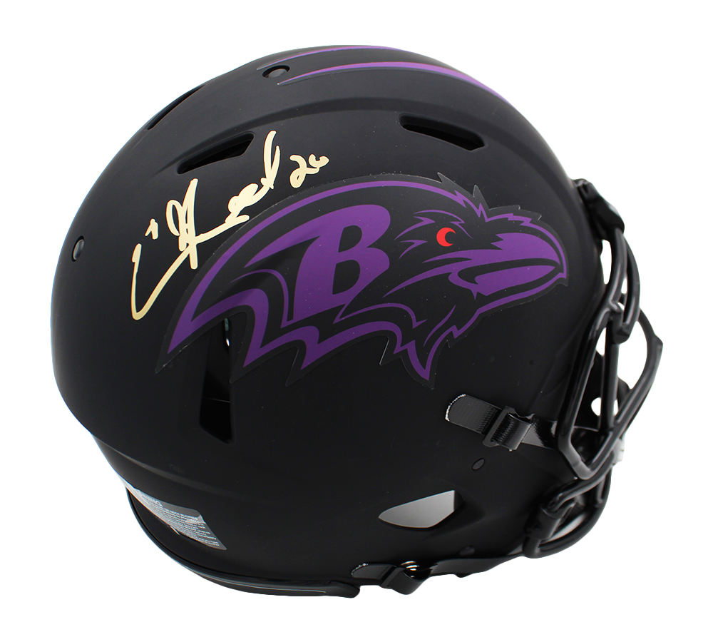 23631 Ed Reed Signed Baltimore Ravens Speed Authentic Eclipse NFL Helmet
