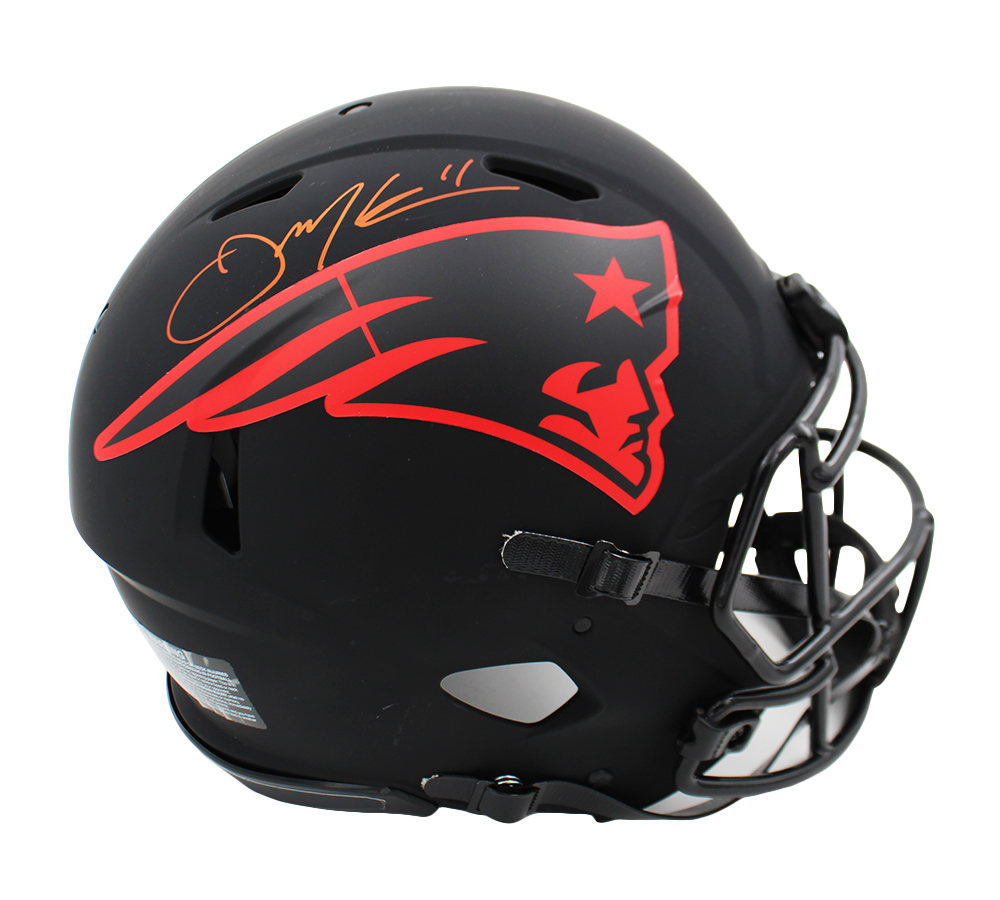 23677 Julian Edelman Signed   England Patriots Authentic Eclipse NFL Helmet