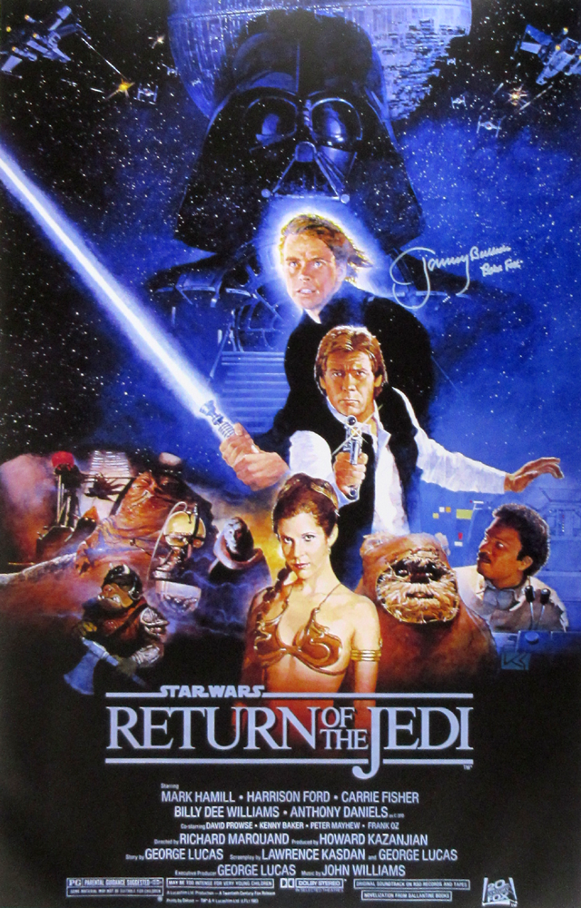 2671 24 x 36 in. Jeremy Bulloch Signed Star Wars Return of the Jedi Movie Poster -  Radtke Sports