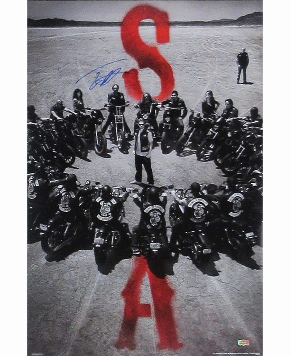 4220 36 x 24 in. Tommy Flanagan Signed Sons of Anarchy Circle of Bikes Poster -  Radtke Sports