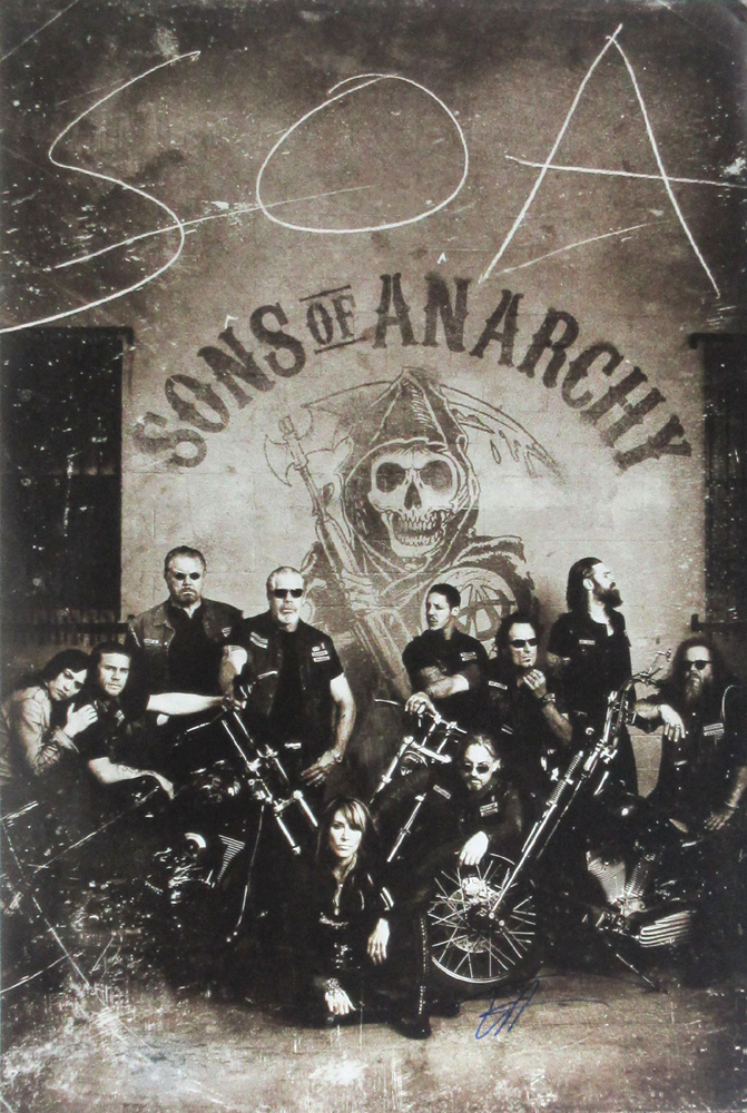 4221 36 x 24 in. Tommy Flanagan Signed Sons of Anarchy Poster with 10 Characters -  Radtke Sports