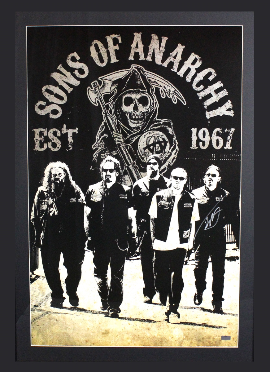 6864 Tommy Flanagan Signed Sons of Anarchy Framed Poster with 5 Characters -  Radtke Sports
