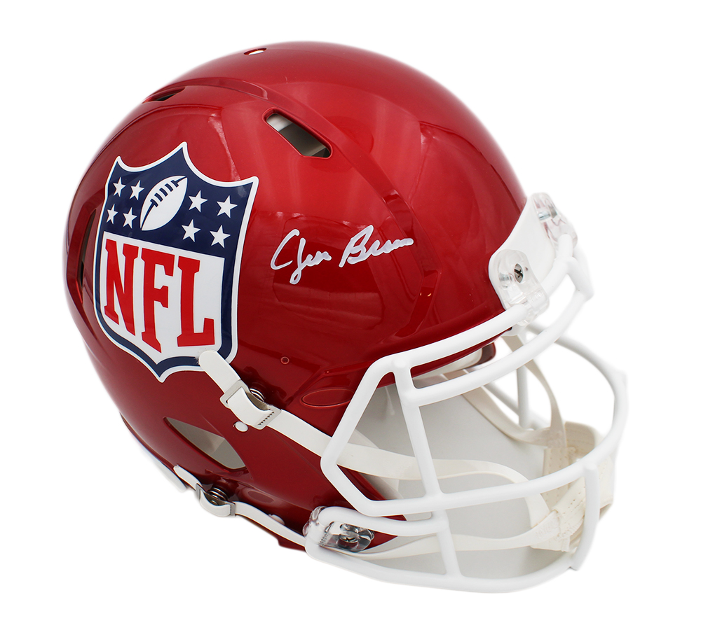21272 Jim Brown Signed NFL Shield Speed Authentic Flash Helmet