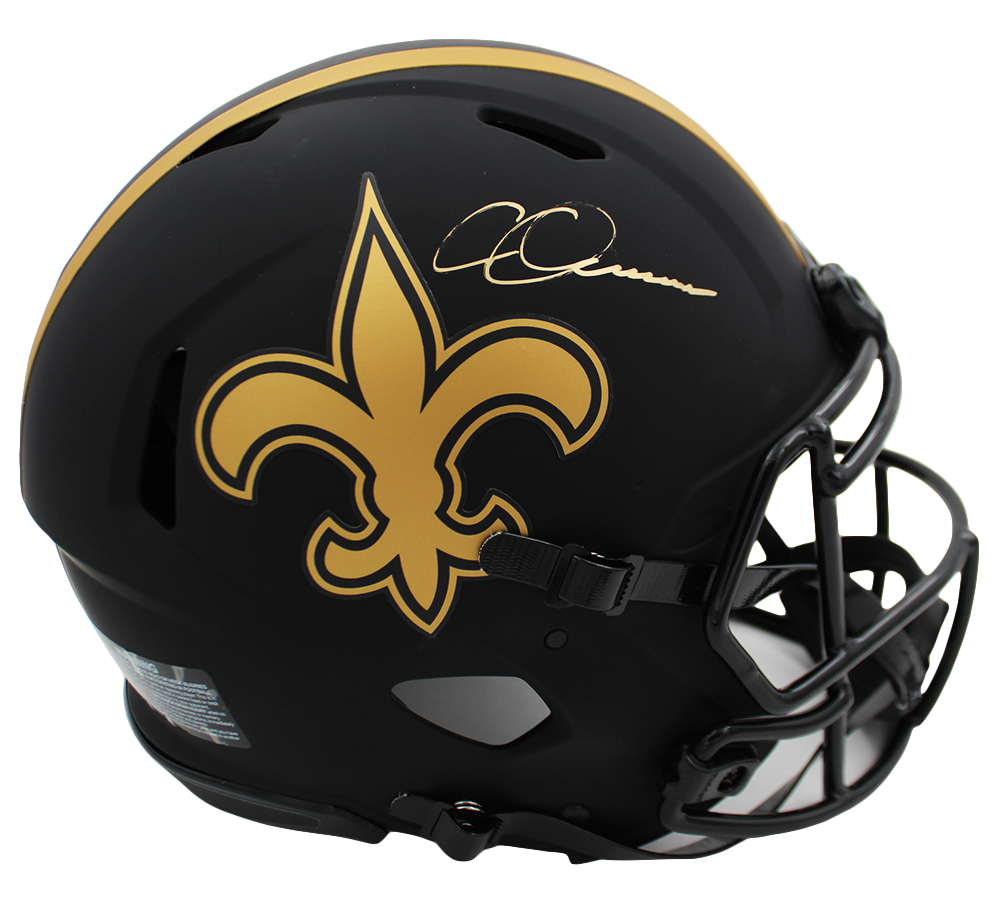 21463 Chris Olave Signed   Orleans Saints Speed Authentic Eclipse NFL Helmet -  Radtke Sports