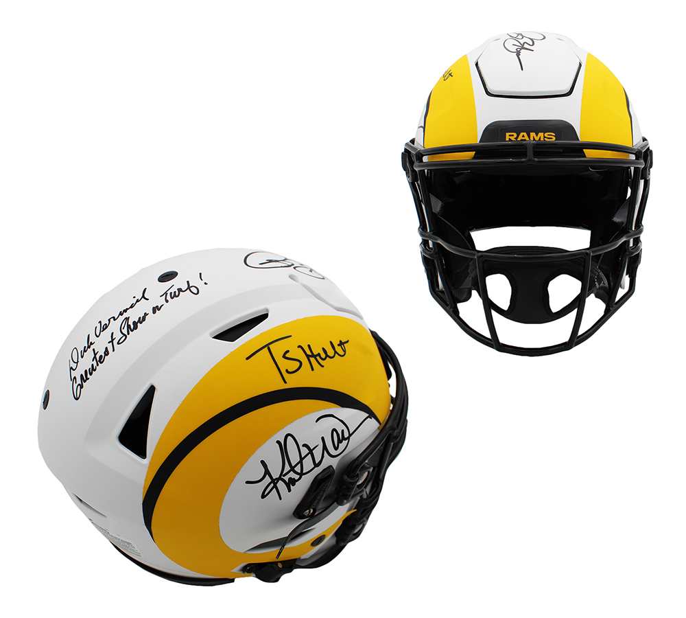 Kurt Warner Signed Los Angeles Rams Speed Flash NFL Mini Helmet