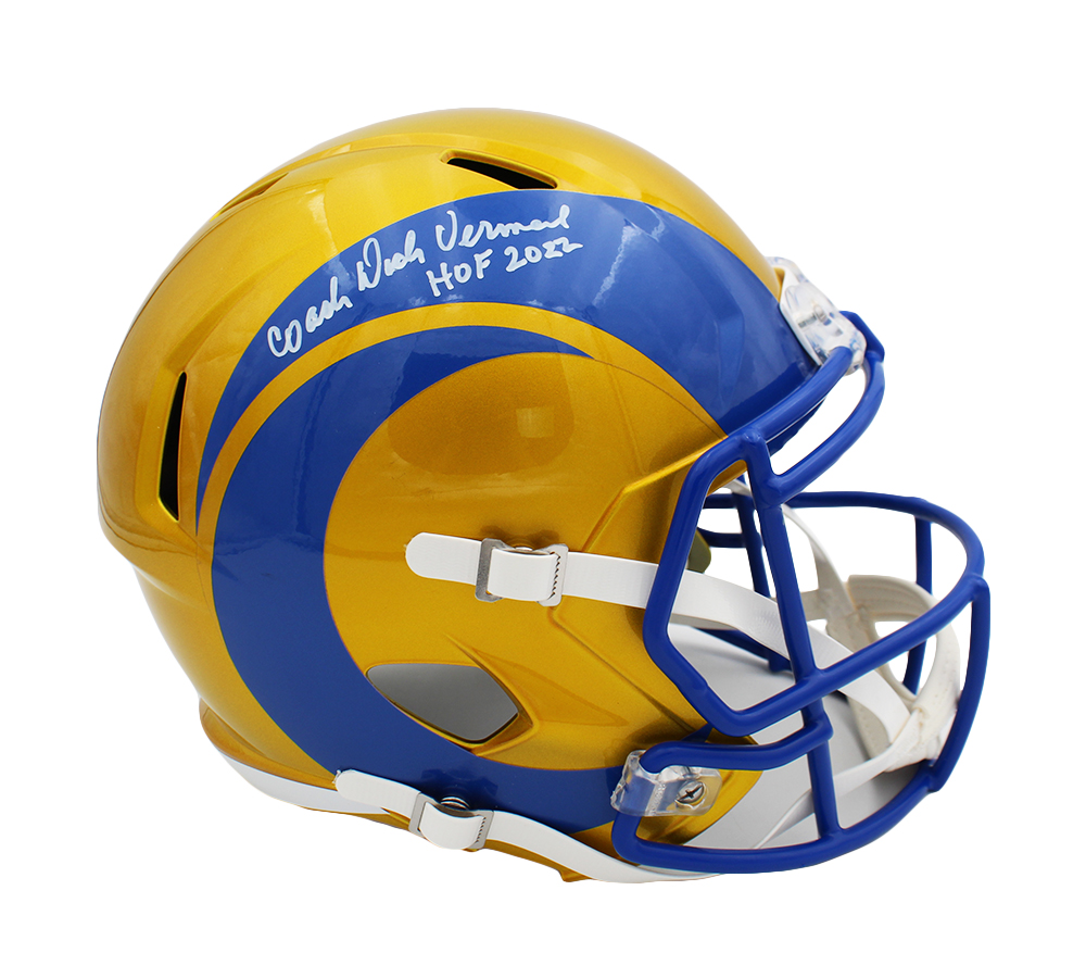 Dick Vermeil Signed Los Angeles Rams Speed NFL Mini Helmet with “HOF 2022”  Inscription – Radtke Sports