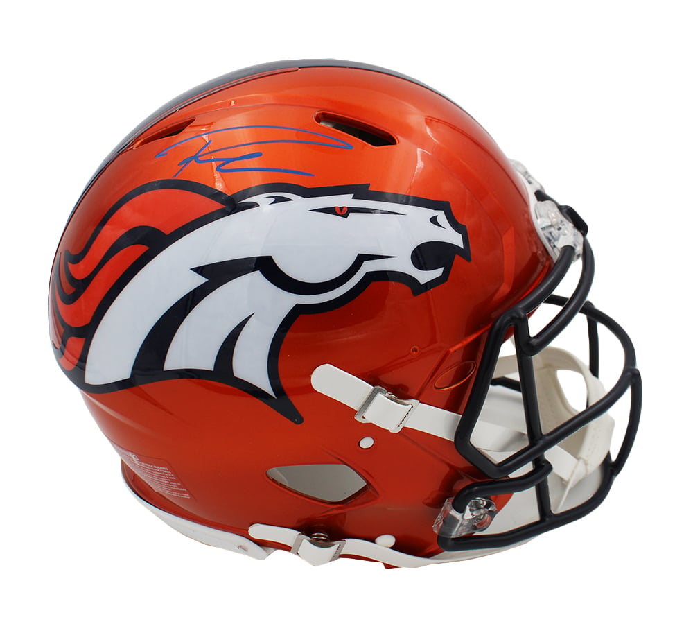 21418 Russell Wilson Signed Denver Broncos Speed Authentic Flash Helmet