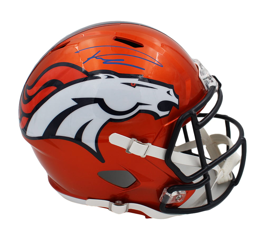 21419 Russell Wilson Signed Denver Broncos Full Sized Speed Flash NFL Helmet
