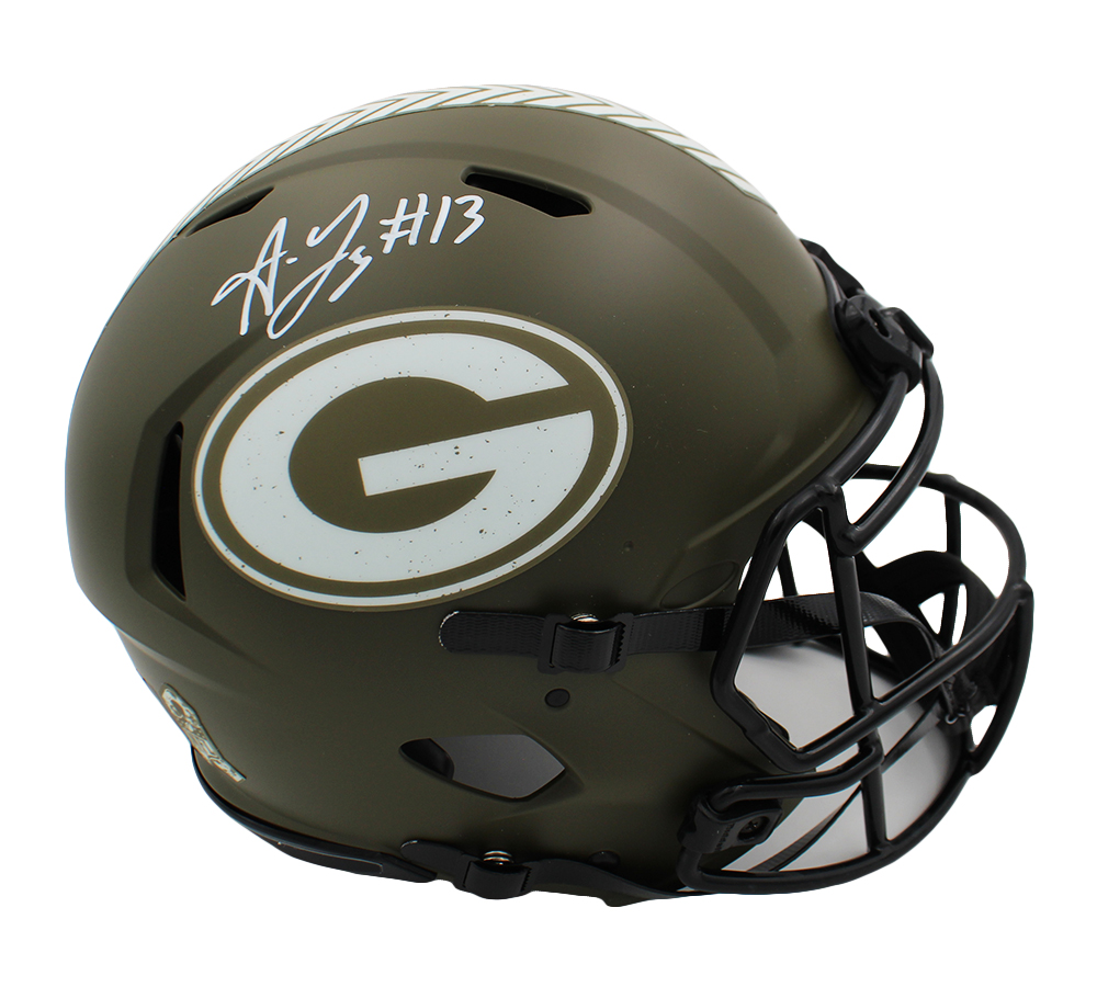 22595 Allen Lazard Signed Green Bay Packers Speed Authentic STS NFL Helmet