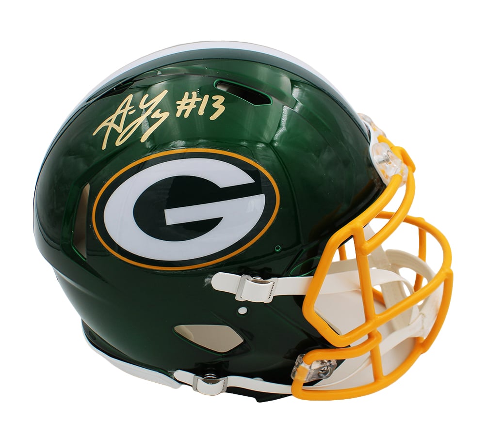 22597 Allen Lazard Signed Green Bay Packers Speed Authentic Flash NFL Helmet