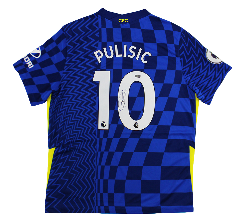Picture of Radtke Sports 23319 Christian Pulisic Signed Chelsea Football Club Replica Blue Home Jersey