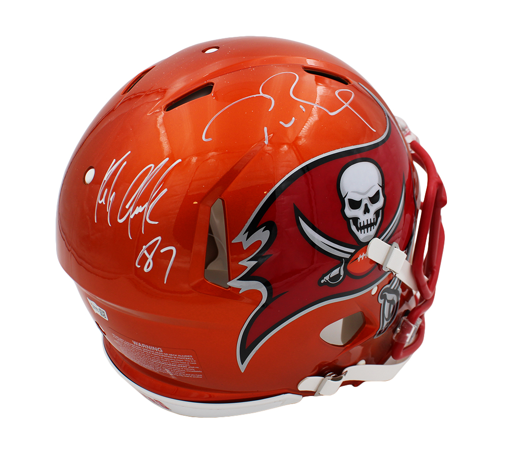 23460 Tom Brady & Rob Gronkowski Signed Tampa Bay Buccaneers Speed Authentic Flash NFL Helmet -  Radtke Sports