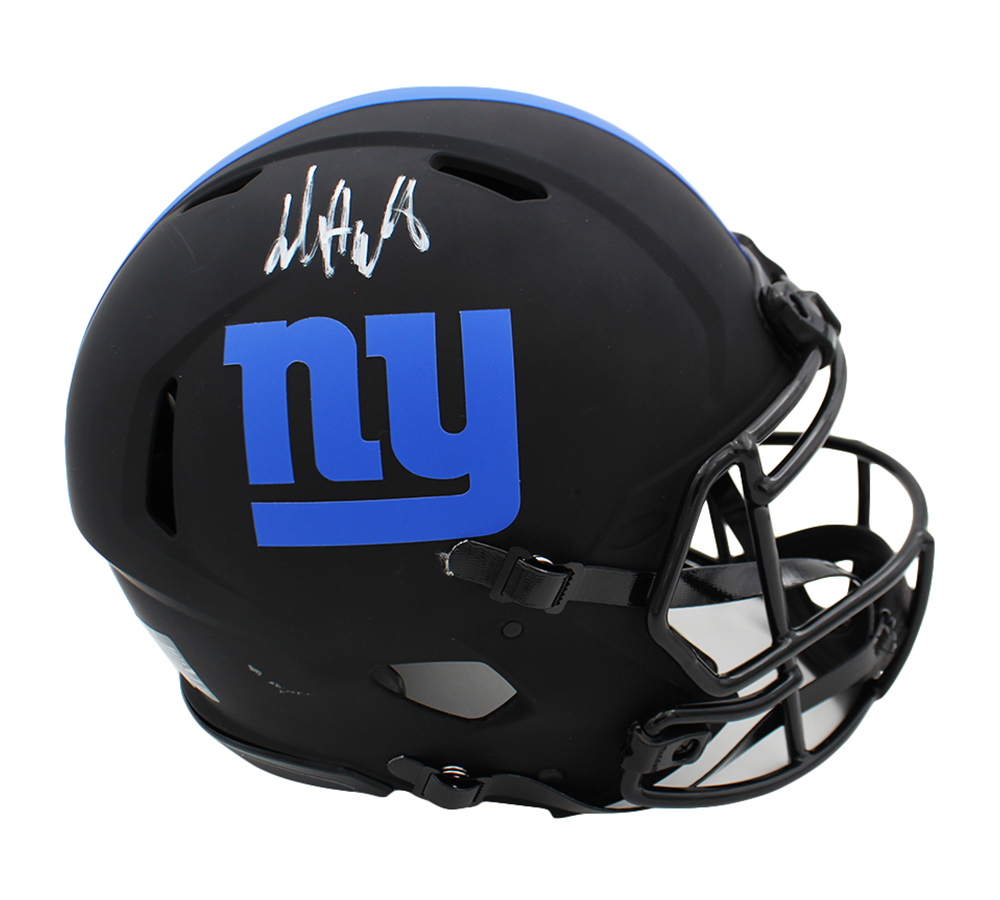 24078 Jalin Hyatt Signed   York Giants Speed Authentic Eclipse NFL Helmet