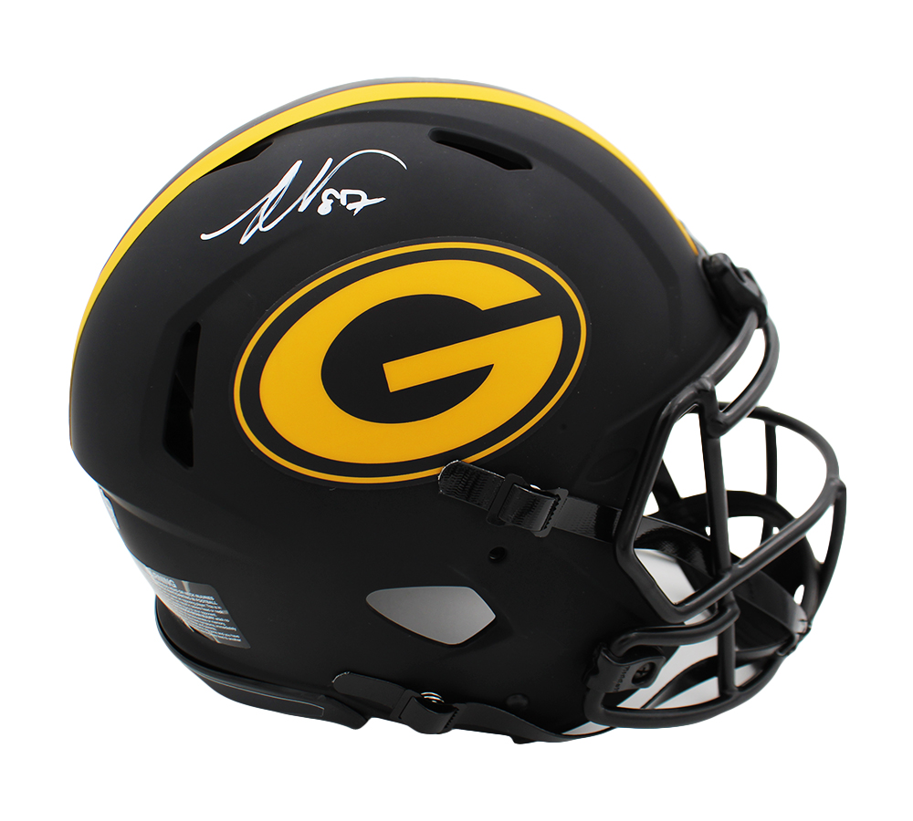 24121 Romeo Doubs Signed Green Bay Packers Speed Authentic Eclipse NFL Helmet