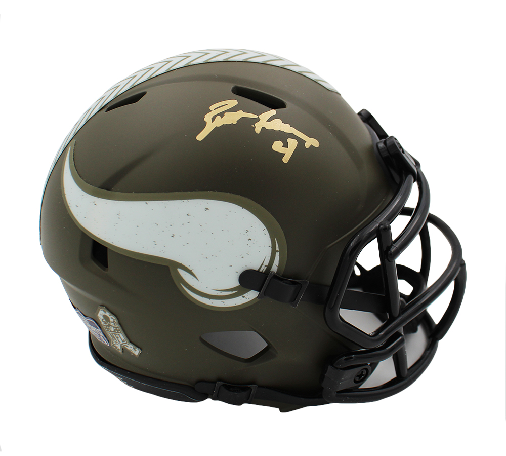 24169 Brett Favre Signed Minnesota Vikings Speed Salute to Service NFL Mini Helmet -  Radtke Sports