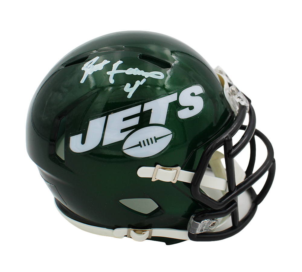 24171 Brett Favre Signed   York Jets Speed NFL Mini Helmet