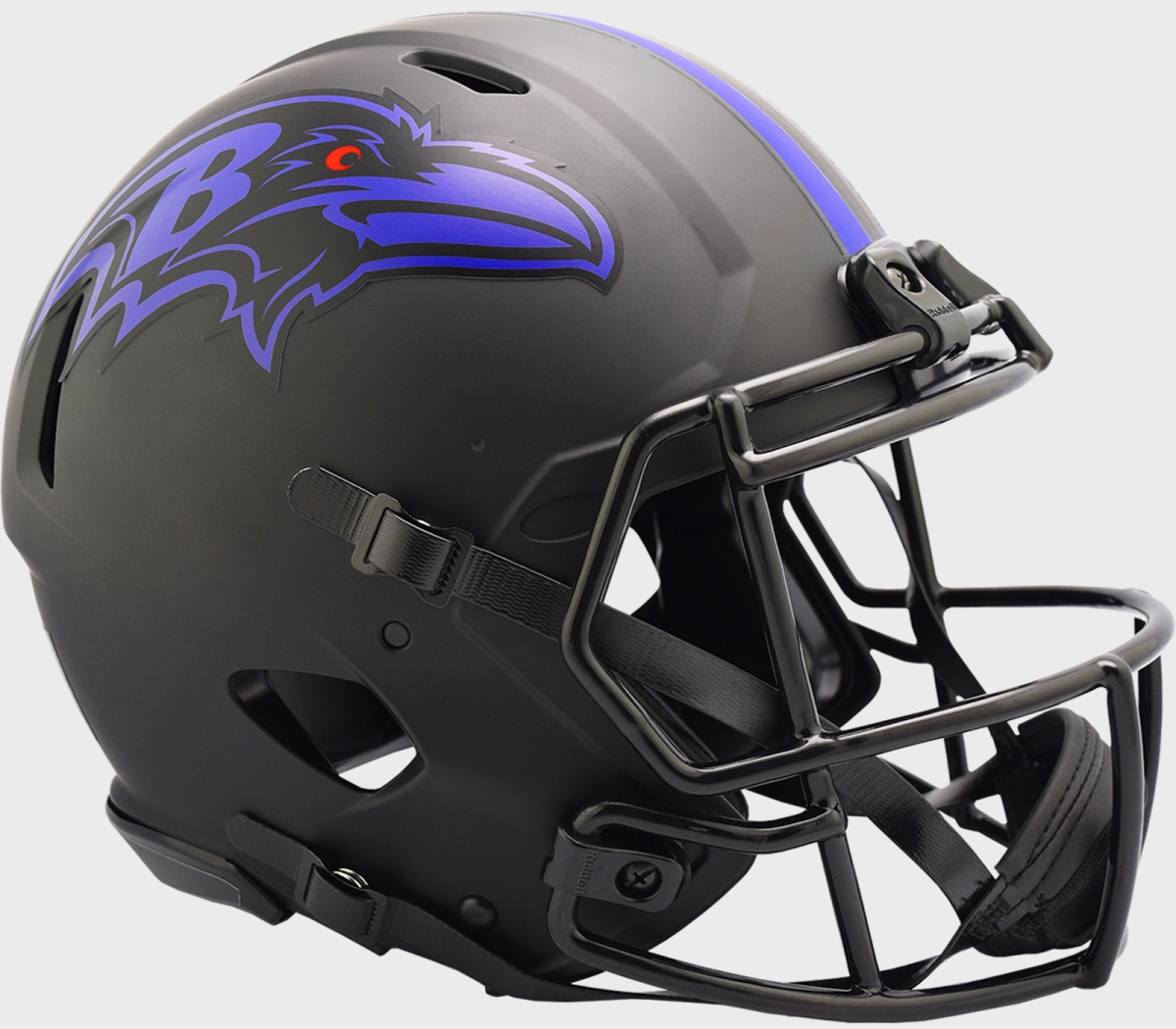 ravens-ecl-auth Baltimore Ravens Unsigned Eclipse Black Authentic Full Size Riddell Helmet