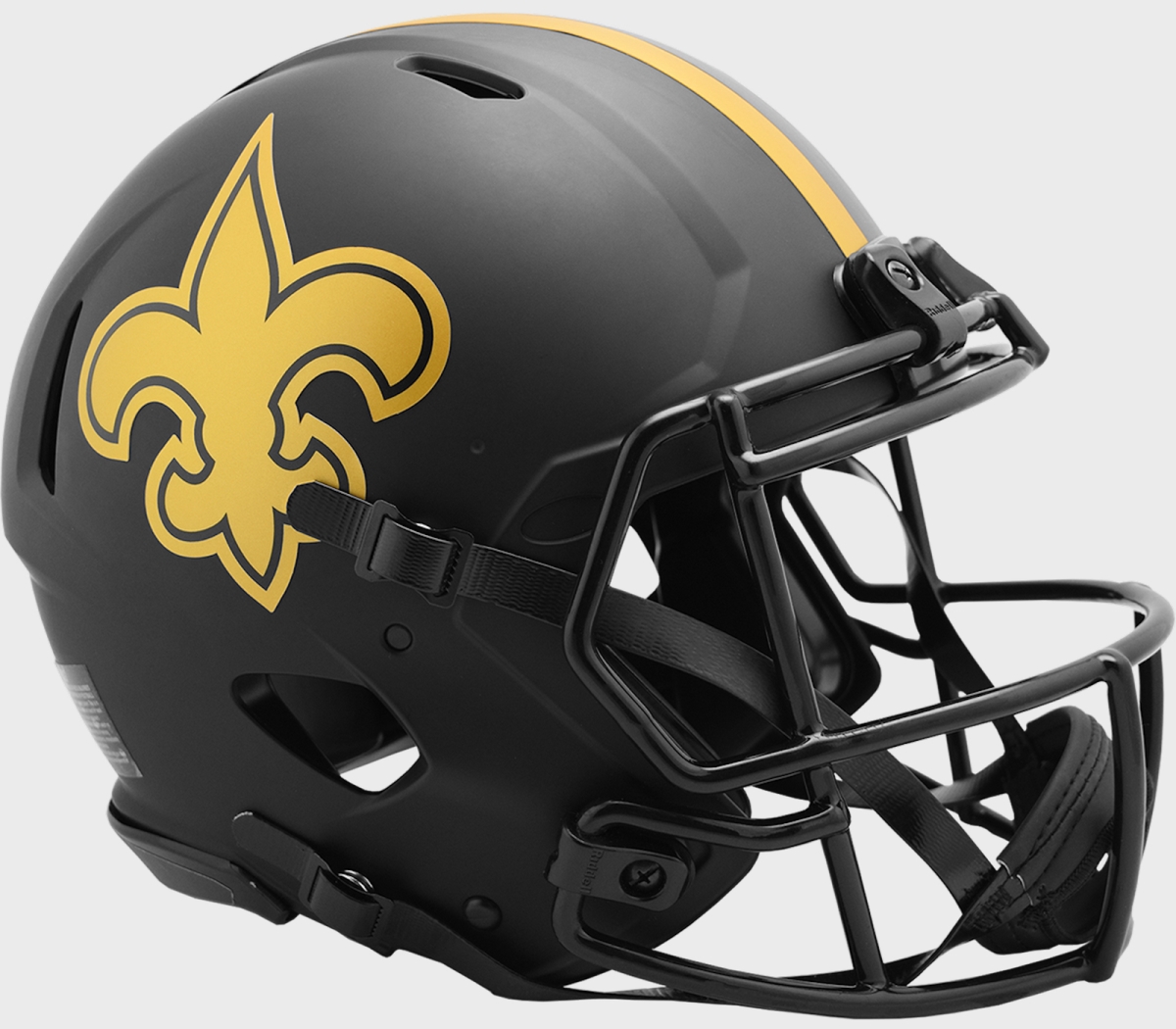 saints-ecl-auth   Orleans Saints Unsigned Eclipse Black Authentic Full Size Riddell Helmet