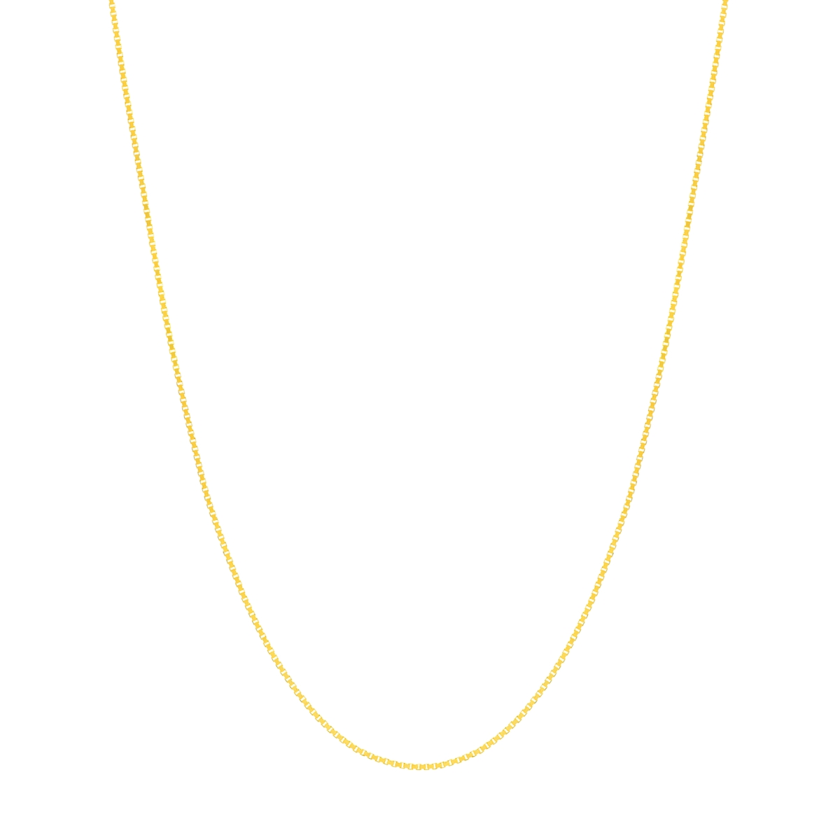 UBS016002468-14B-18 14K White Gold 0.55 mm Diamond Cut Box Chain with Spring Ring Lock
