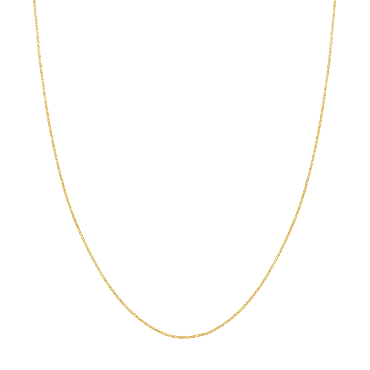 UBS016002328-14Y-20 14K Yellow Gold 1.05 mm Open Diamond Cut Cable Chain with Lobster Lock