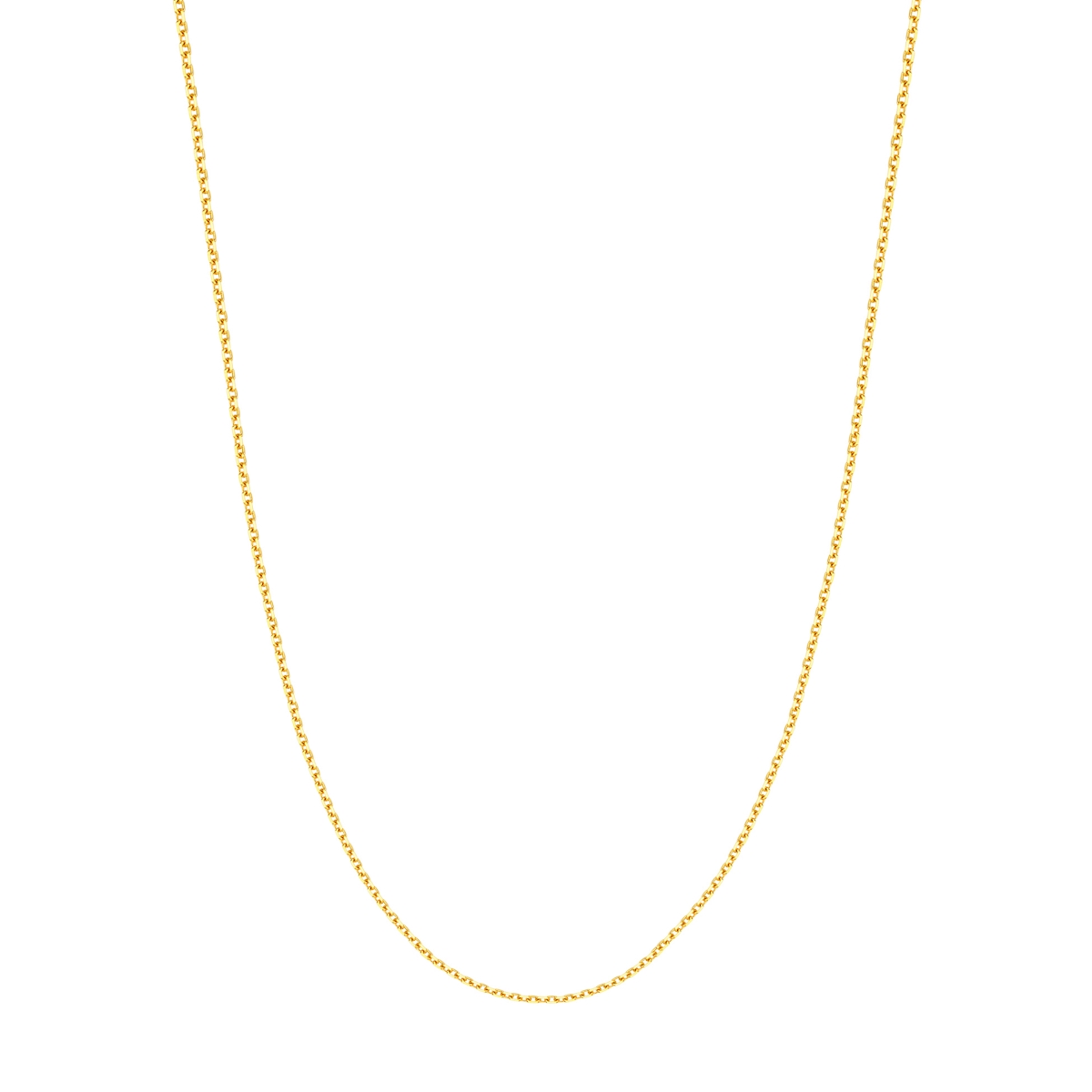 UBS016002335-14B-16 14K White Gold 1.50 mm Open Diamond Cut Cable Chain with Lobster Lock